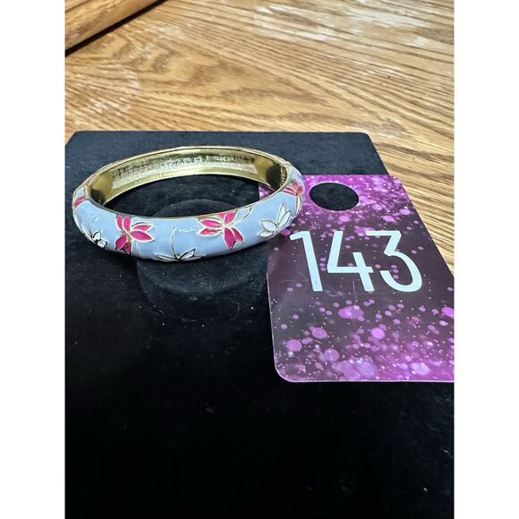 Sequin Nordstrom Multicolor Gold Tone Statement Enamel Bangle Bracelet # 143 - Picture 3 of 3